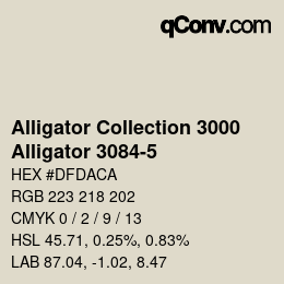 カラーコード: Alligator Collection 3000 - Alligator 3084-5 | qconv.com