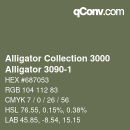 カラーコード: Alligator Collection 3000 - Alligator 3090-1 | qconv.com