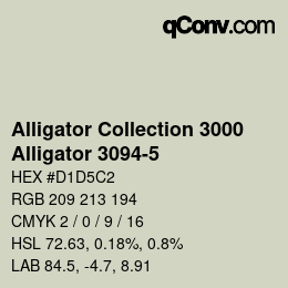 Código de color: Alligator Collection 3000 - Alligator 3094-5 | qconv.com