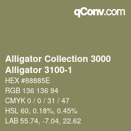 Código de color: Alligator Collection 3000 - Alligator 3100-1 | qconv.com