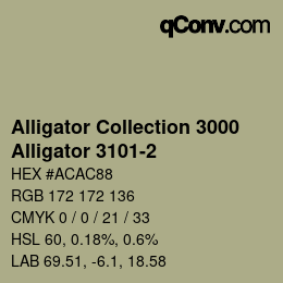 カラーコード: Alligator Collection 3000 - Alligator 3101-2 | qconv.com