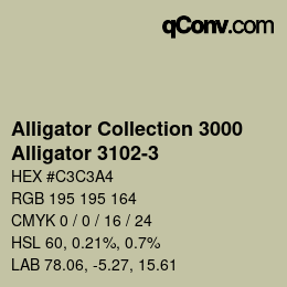 Código de color: Alligator Collection 3000 - Alligator 3102-3 | qconv.com