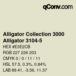 Código de color: Alligator Collection 3000 - Alligator 3104-5 | qconv.com