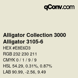 Código de color: Alligator Collection 3000 - Alligator 3105-6 | qconv.com