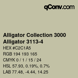 Código de color: Alligator Collection 3000 - Alligator 3113-4 | qconv.com