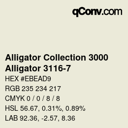 Código de color: Alligator Collection 3000 - Alligator 3116-7 | qconv.com