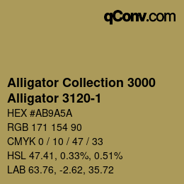 Código de color: Alligator Collection 3000 - Alligator 3120-1 | qconv.com