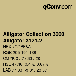 Código de color: Alligator Collection 3000 - Alligator 3121-2 | qconv.com