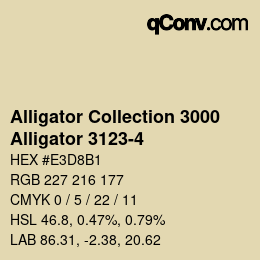 Código de color: Alligator Collection 3000 - Alligator 3123-4 | qconv.com