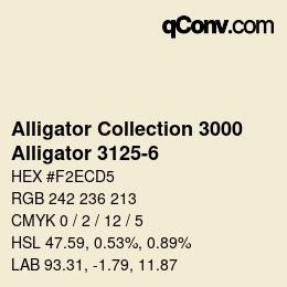 カラーコード: Alligator Collection 3000 - Alligator 3125-6 | qconv.com