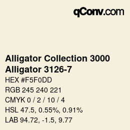 Código de color: Alligator Collection 3000 - Alligator 3126-7 | qconv.com