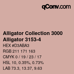 Código de color: Alligator Collection 3000 - Alligator 3153-4 | qconv.com