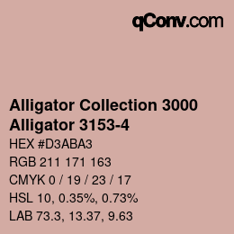 Código de color: Alligator Collection 3000 - Alligator 3153-4 | qconv.com