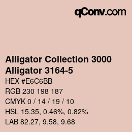 Código de color: Alligator Collection 3000 - Alligator 3164-5 | qconv.com