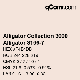 Código de color: Alligator Collection 3000 - Alligator 3166-7 | qconv.com