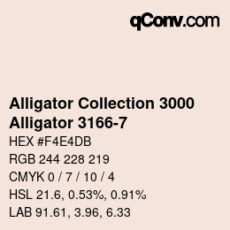 Código de color: Alligator Collection 3000 - Alligator 3166-7 | qconv.com