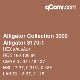 カラーコード: Alligator Collection 3000 - Alligator 3170-1 | qconv.com