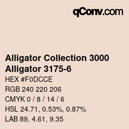 Código de color: Alligator Collection 3000 - Alligator 3175-6 | qconv.com