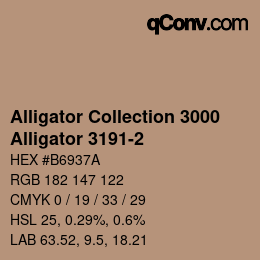 Color code: Alligator Collection 3000 - Alligator 3191-2 | qconv.com