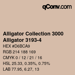 Color code: Alligator Collection 3000 - Alligator 3193-4 | qconv.com