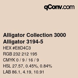 カラーコード: Alligator Collection 3000 - Alligator 3194-5 | qconv.com