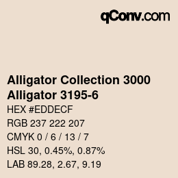 Color code: Alligator Collection 3000 - Alligator 3195-6 | qconv.com