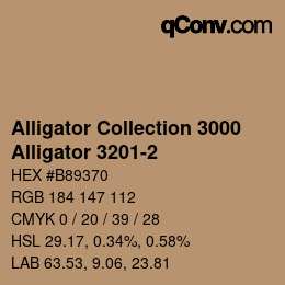 Código de color: Alligator Collection 3000 - Alligator 3201-2 | qconv.com