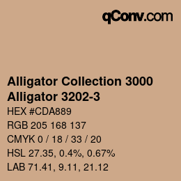 Color code: Alligator Collection 3000 - Alligator 3202-3 | qconv.com