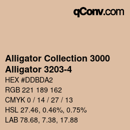 Color code: Alligator Collection 3000 - Alligator 3203-4 | qconv.com