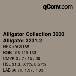 Color code: Alligator Collection 3000 - Alligator 3231-2 | qconv.com