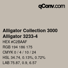 Color code: Alligator Collection 3000 - Alligator 3233-4 | qconv.com