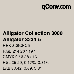 カラーコード: Alligator Collection 3000 - Alligator 3234-5 | qconv.com