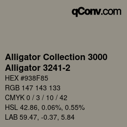 Color code: Alligator Collection 3000 - Alligator 3241-2 | qconv.com