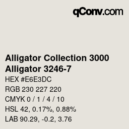 Color code: Alligator Collection 3000 - Alligator 3246-7 | qconv.com