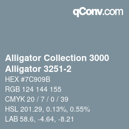 Color code: Alligator Collection 3000 - Alligator 3251-2 | qconv.com