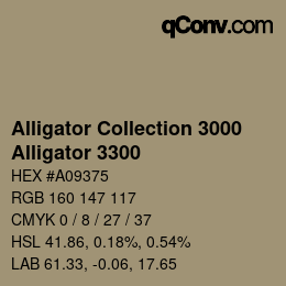 カラーコード: Alligator Collection 3000 - Alligator 3300 | qconv.com