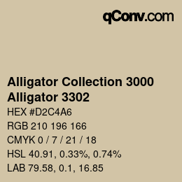 カラーコード: Alligator Collection 3000 - Alligator 3302 | qconv.com