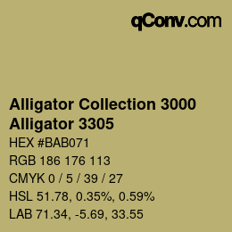 Color code: Alligator Collection 3000 - Alligator 3305 | qconv.com