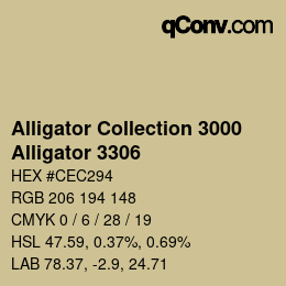 カラーコード: Alligator Collection 3000 - Alligator 3306 | qconv.com