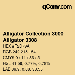 カラーコード: Alligator Collection 3000 - Alligator 3308 | qconv.com