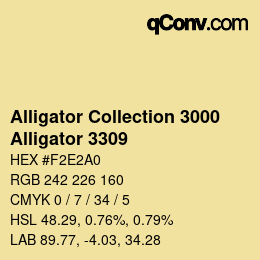 カラーコード: Alligator Collection 3000 - Alligator 3309 | qconv.com