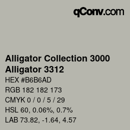 カラーコード: Alligator Collection 3000 - Alligator 3312 | qconv.com