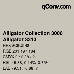 カラーコード: Alligator Collection 3000 - Alligator 3313 | qconv.com