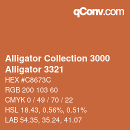 カラーコード: Alligator Collection 3000 - Alligator 3321 | qconv.com