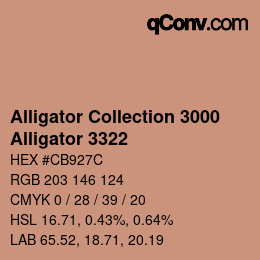 Color code: Alligator Collection 3000 - Alligator 3322 | qconv.com