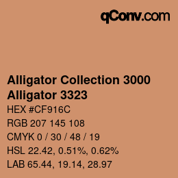 カラーコード: Alligator Collection 3000 - Alligator 3323 | qconv.com
