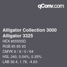 カラーコード: Alligator Collection 3000 - Alligator 3325 | qconv.com