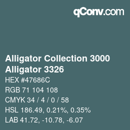 カラーコード: Alligator Collection 3000 - Alligator 3326 | qconv.com