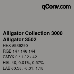 カラーコード: Alligator Collection 3000 - Alligator 3502 | qconv.com