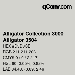 カラーコード: Alligator Collection 3000 - Alligator 3504 | qconv.com